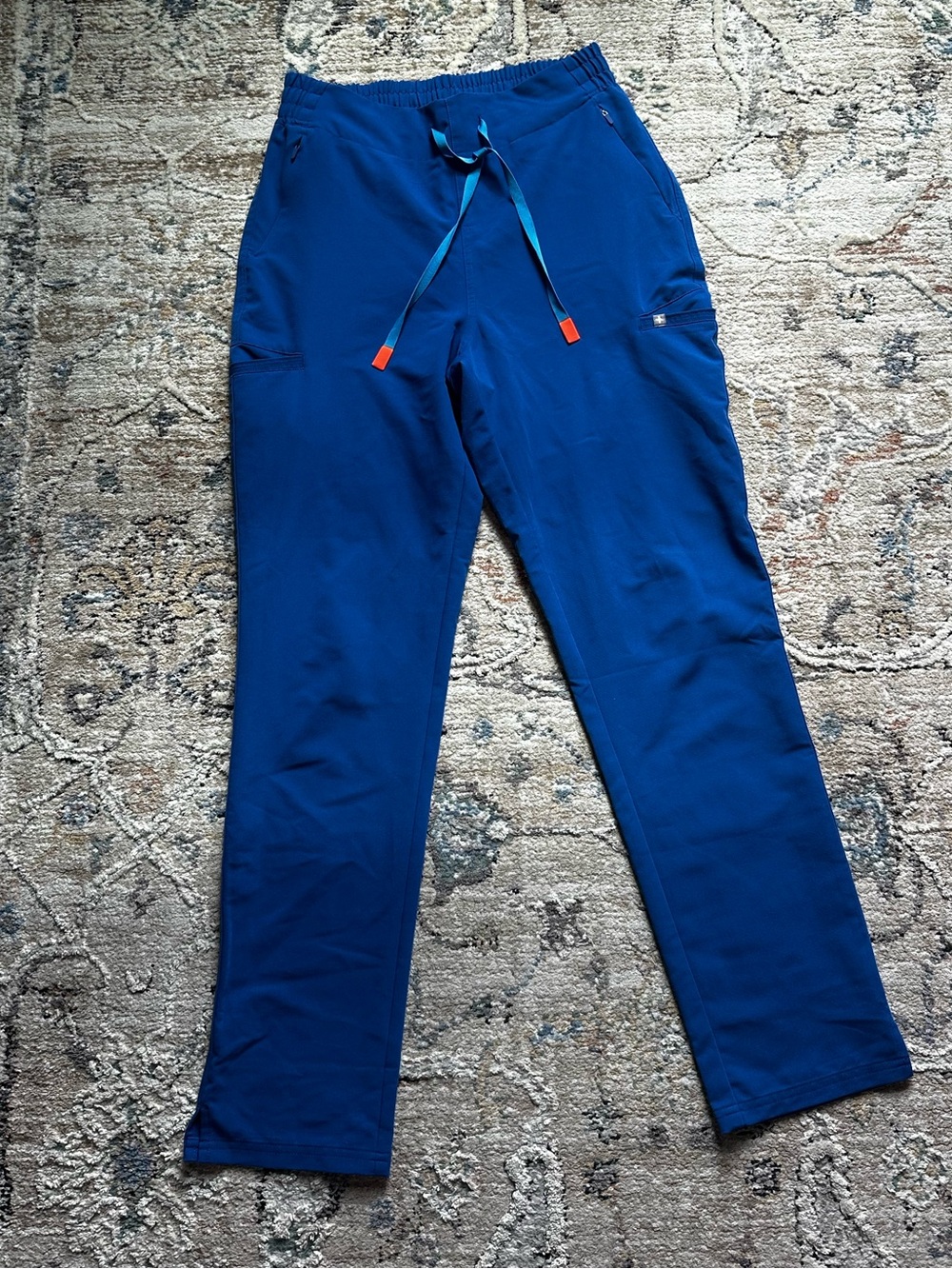 Figs Evan winning blue medium tall scrub bottoms